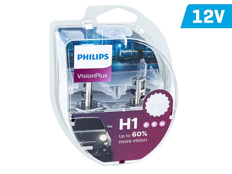 Bulbs PHILIPS H1 12V 55W P14,5s VisionPlus +60% 