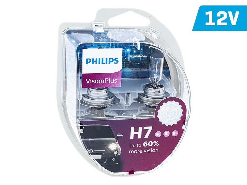 Ampoules PHILIPS H7 12V 55W PX26d VisionPlus +60% - Plateforme