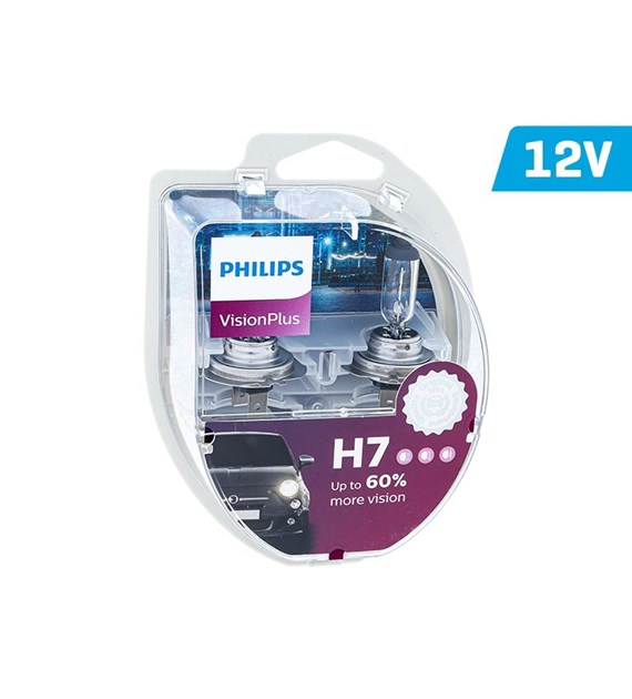 Glühlampen PHILIPS H7 12V 55W PX26d VisionPlus +60%