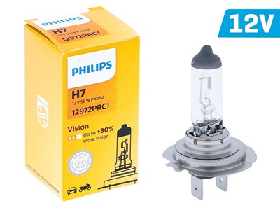 Ampoule PHILIPS H7 12V 55W PX26d Vision +30% 	