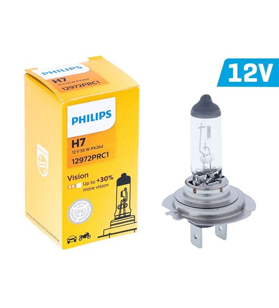 Bulb PHILIPS H7 12V 55W PX26d Vision +30% 	