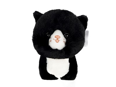 Maskottchen Teddy Pets, schwarz-weiße Katze