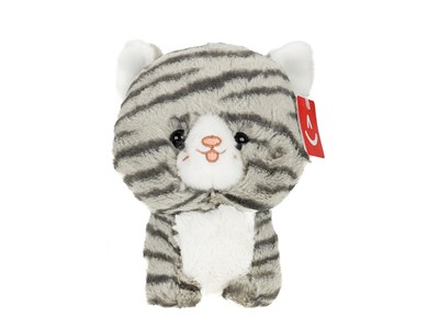 Maskottchen Teddy Pets, Getigerte Katze, grau