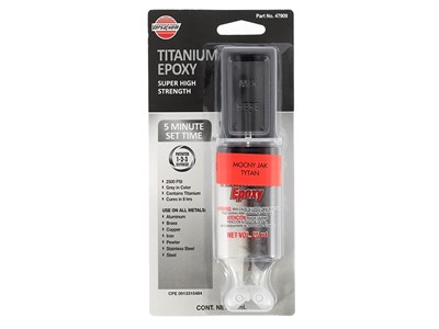 TITANIUM Epoxy adhesive with titanium particles, 25 ml