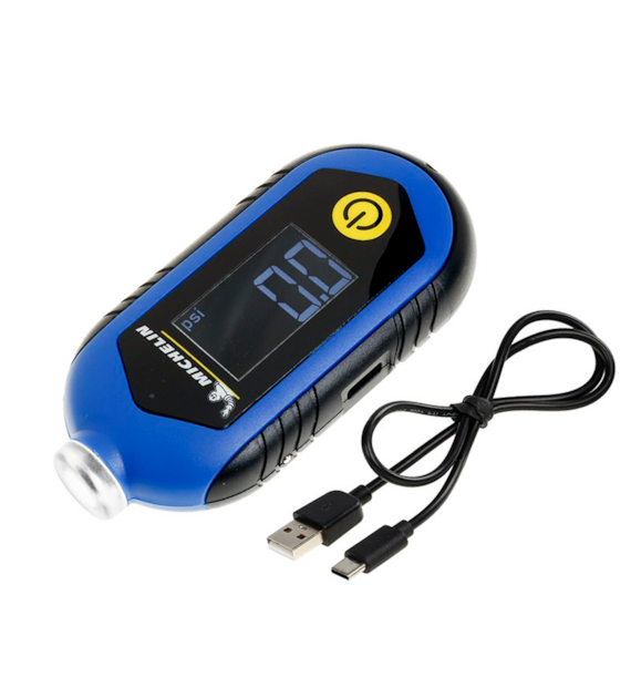 MICHELIN Digital 10.3 BAR tire pressure gauge with tire tread gauge and LED flashlight, rechargeable