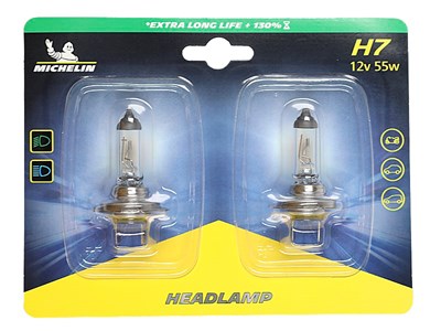 Ampoule MICHELIN H7 12V 55W PX26d Extra Long Life 130% Double Pack