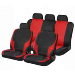 MICHELIN Housses de siège auto, noir et rouge, 9 él.