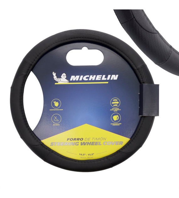 MICHELIN Pokrowiec na kierownicę  M  36,8-39,4 cm, czarny