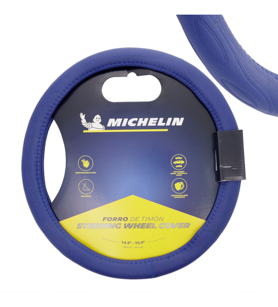 MICHELIN Pokrowiec na kierownicę  M  36,8-39,4 cm, niebieski