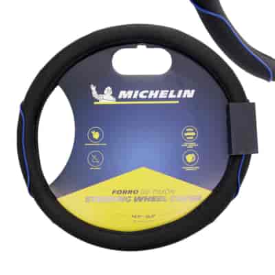 MICHELIN Pokrowiec na kierownicę  M  36,8-39,4 cm, czarno-niebieski