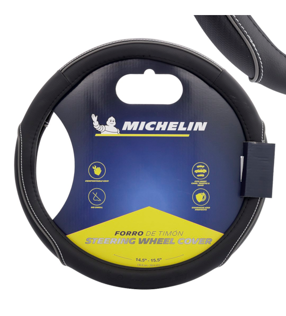 MICHELIN Pokrowiec na kierownicę  M  36,8-39,4 cm, czarno-szary
