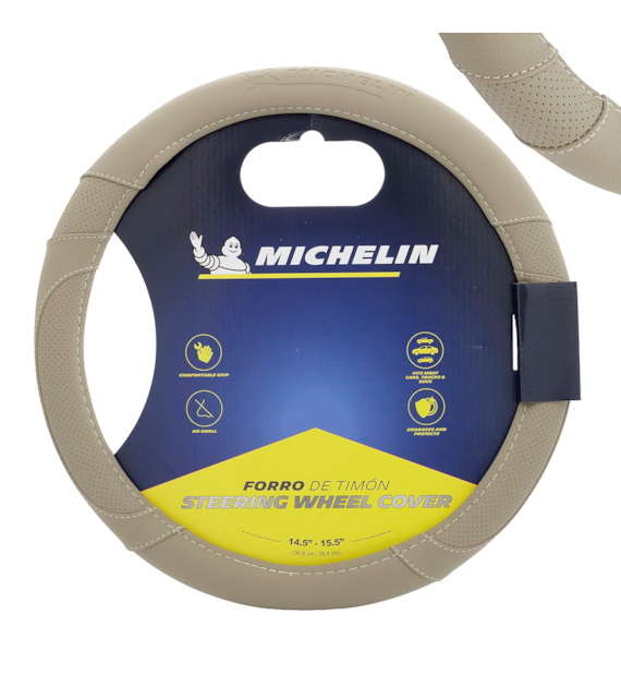 MICHELIN Pokrowiec na kierownicę  M  36,8-39,4 cm, beżowy