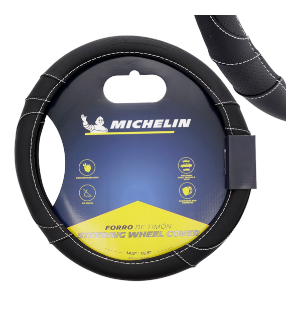 MICHELIN Pokrowiec na kierownicę  M  36,8-39,4 cm, czarny